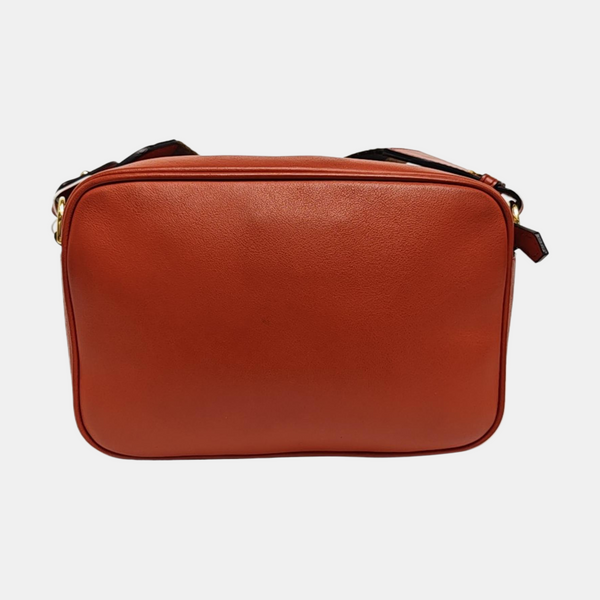 Leather Shoulder Bag Mini Orange