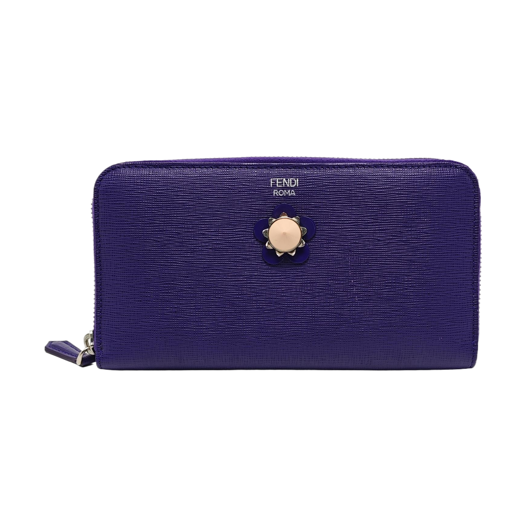 Leather Clutch Purple