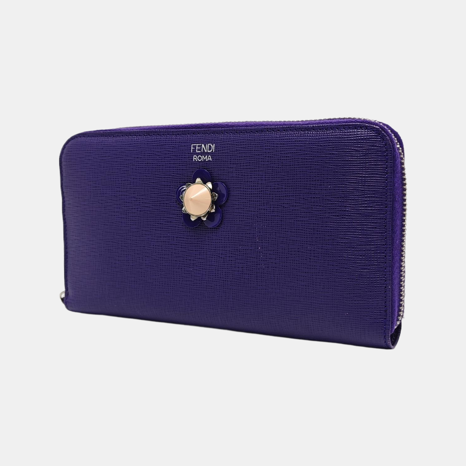 Leather Clutch Purple