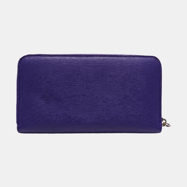 Leather Clutch Purple