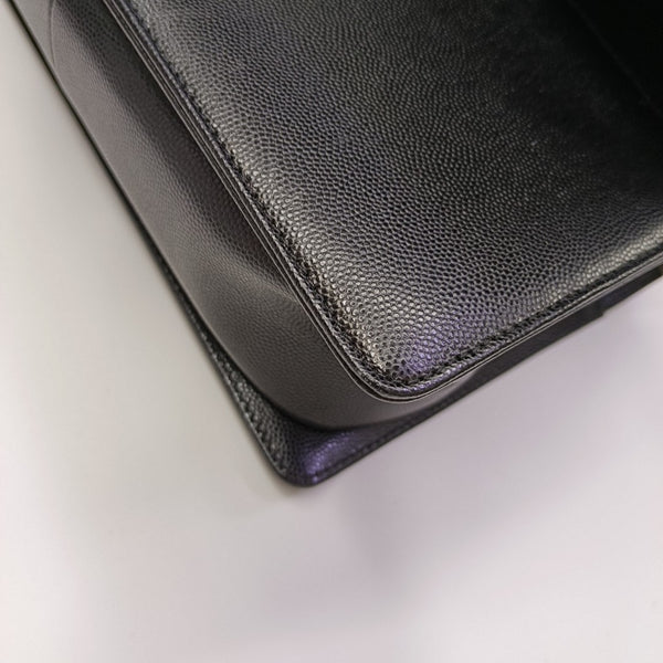 BOY CHANEL Medium Quilted Grained Calfskin Black
