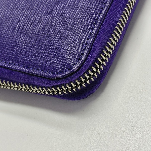 Leather Clutch Purple