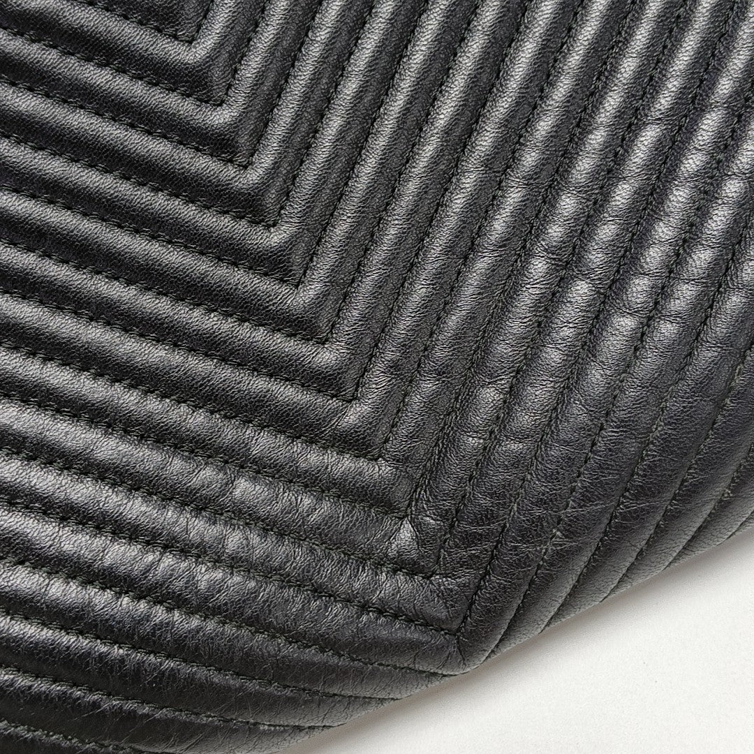BOY CHANEL Medium Chevron Lambskin Black