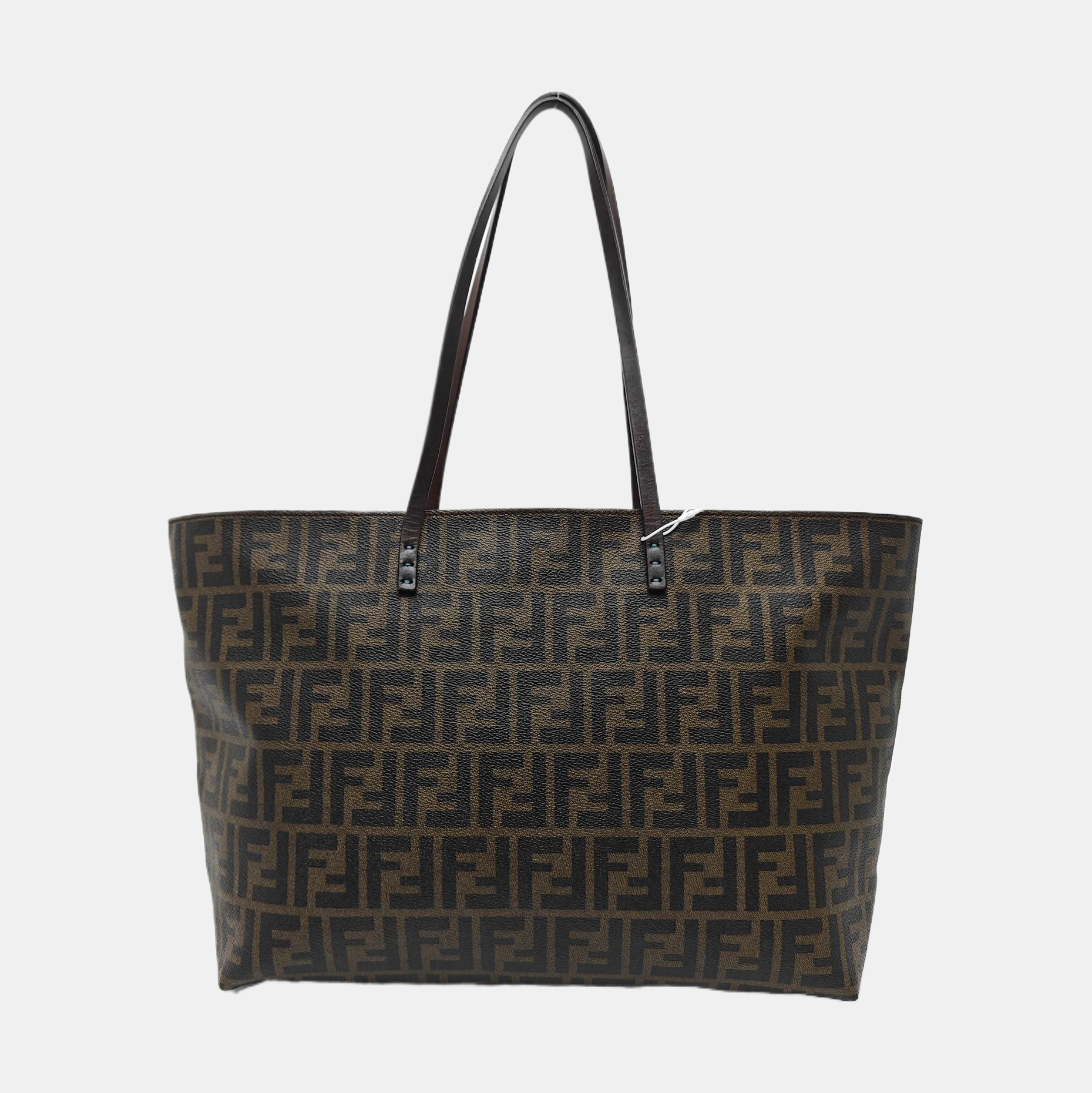 Coated Canvas Tote Bag Brown