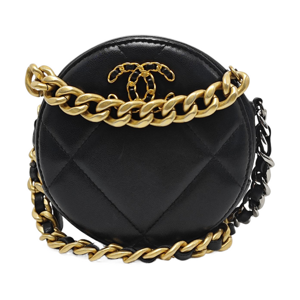 CHANEL 19 Small Quilted Lambskin Black