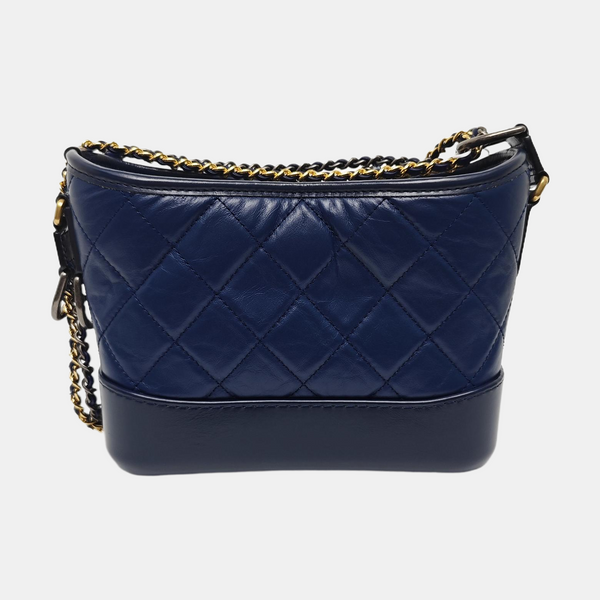 GABRIELLE Small Quilted Calfskin Blue