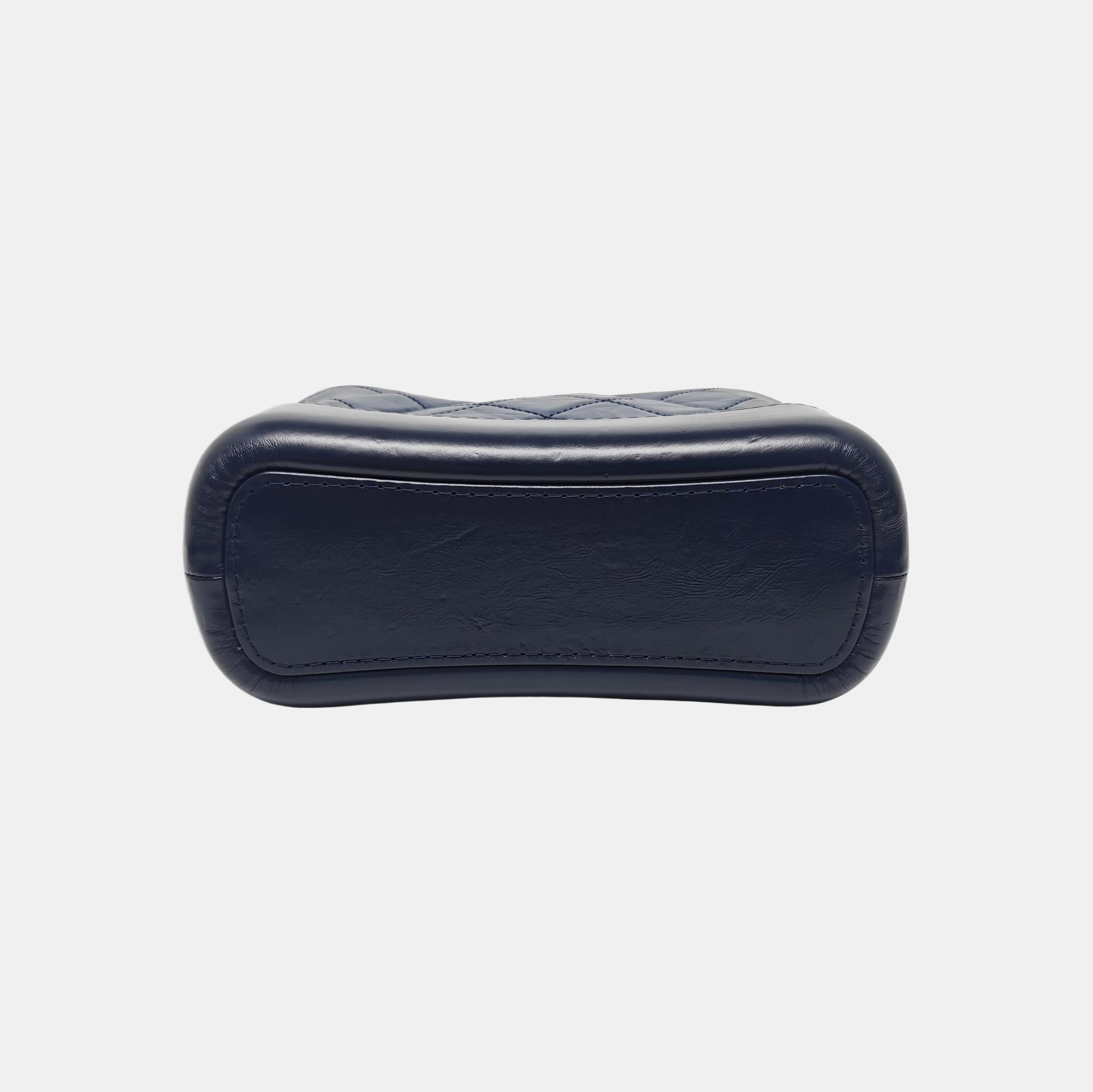 GABRIELLE Small Quilted Calfskin Blue