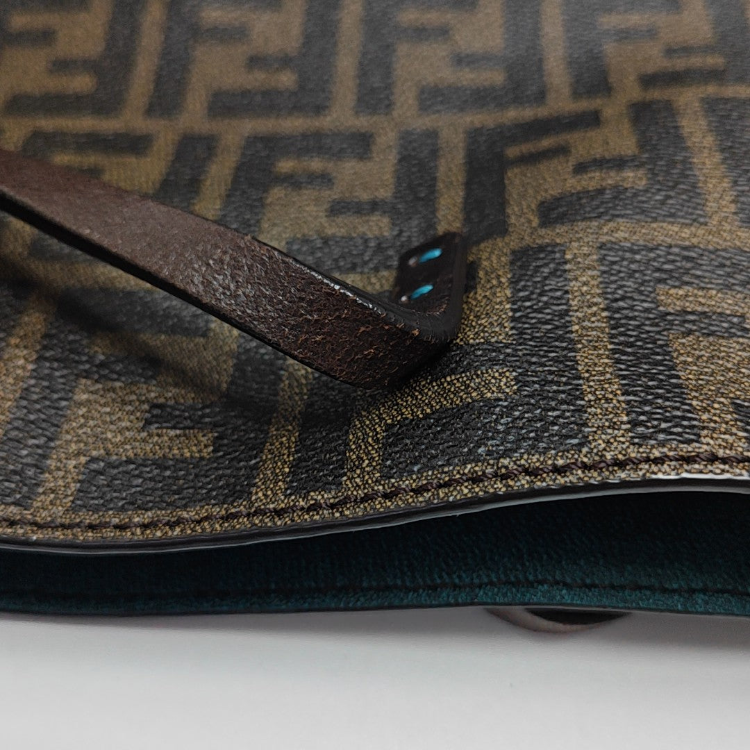 Coated Canvas Tote Bag Brown