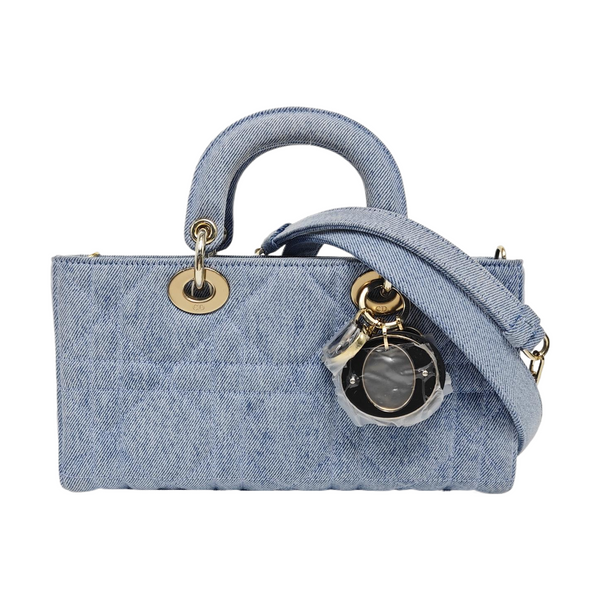 Lady D-Joy Medium Cannage Denim Blue