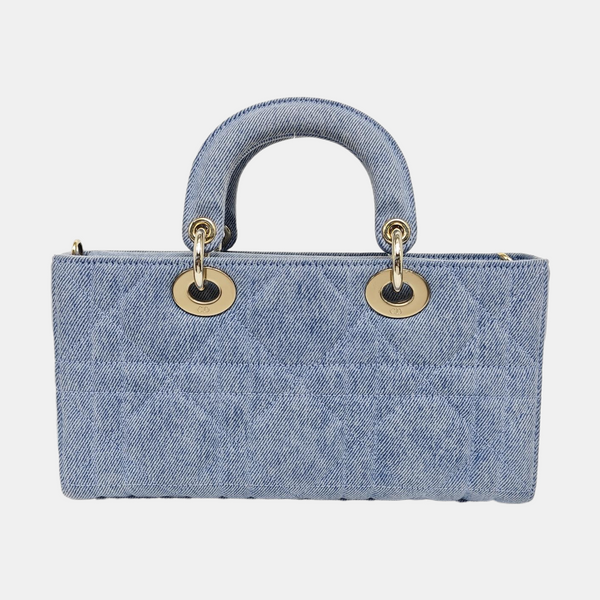 Lady D-Joy Medium Cannage Denim Blue