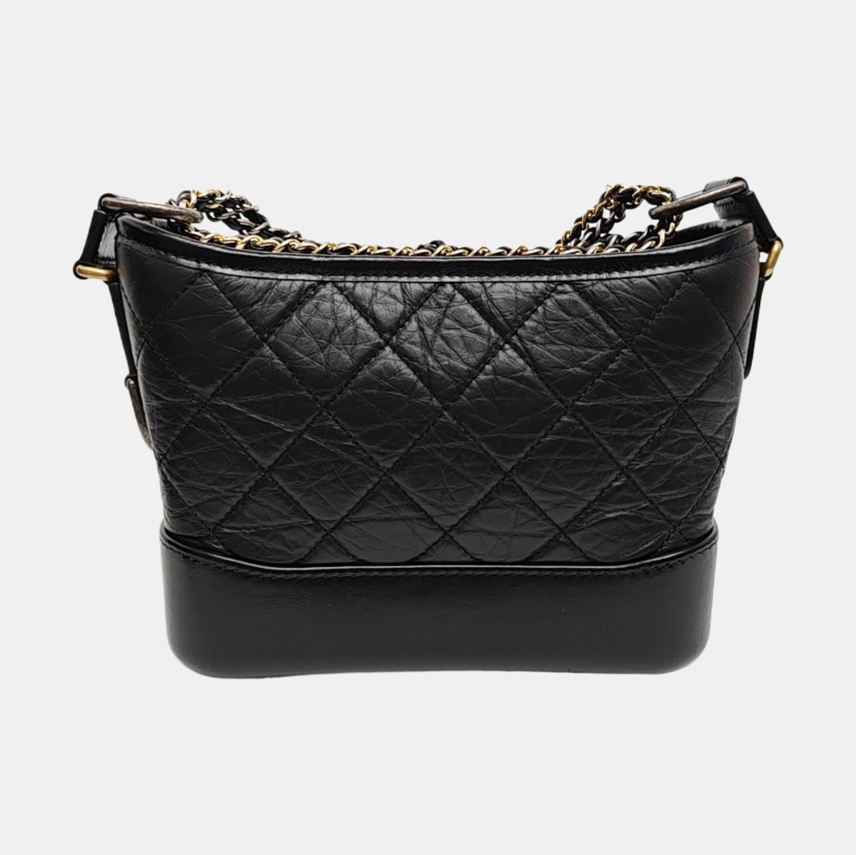 GABRIELLE Small Quilted Vintage Calf Black