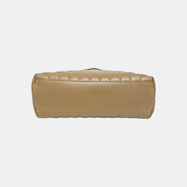 LOULOU Medium Quilted Calfskin Beige