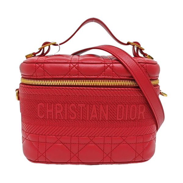 Travel Vanity Small Cannage Lambskin Red