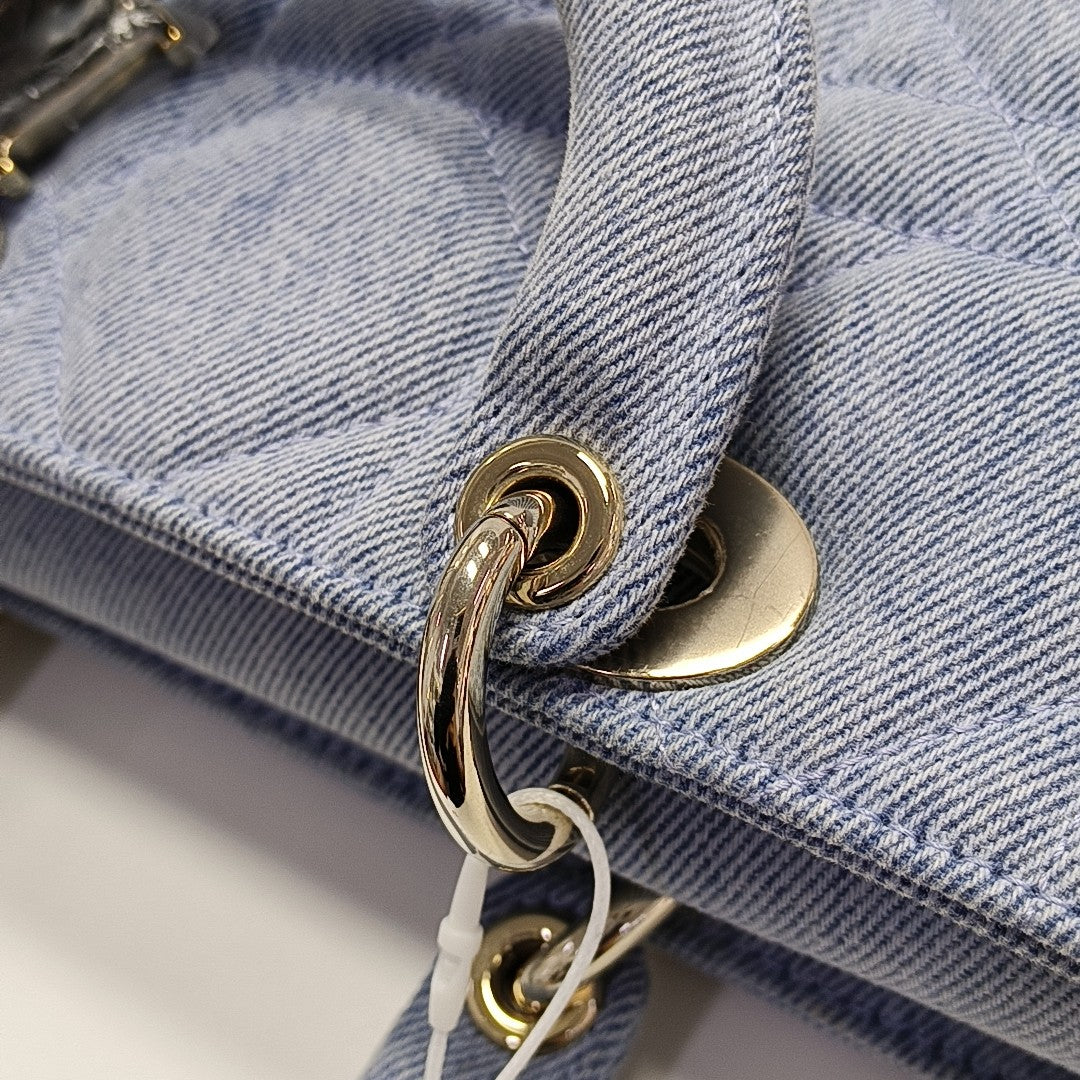 Lady D-Joy Medium Cannage Denim Blue