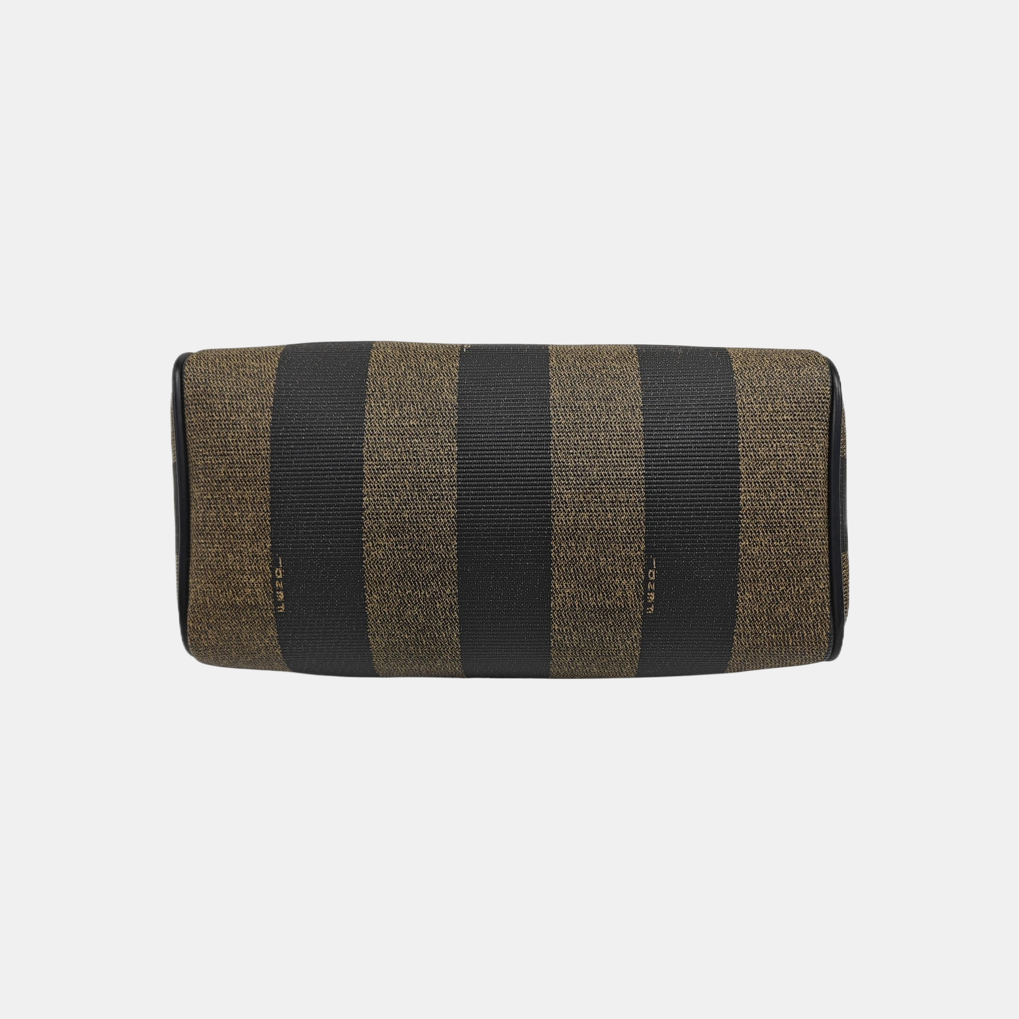 Coated Canvas Top Handle Bag Brown