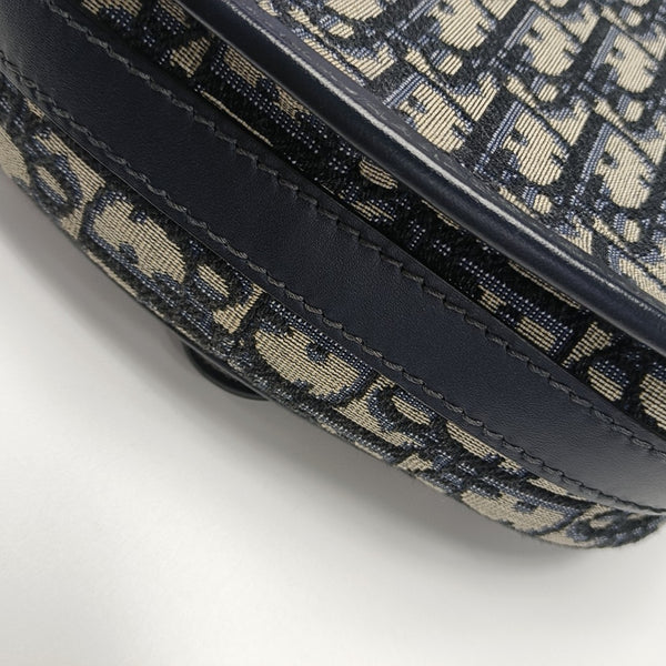 Bobby East-West Medium Oblique Canvas Blue