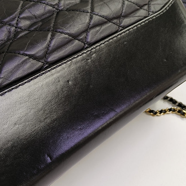 GABRIELLE Large Quilted Calfskin Black