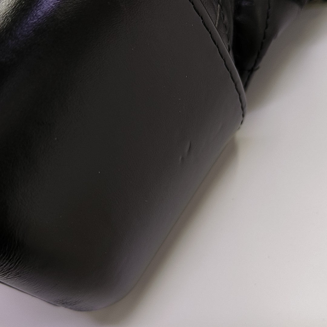 GABRIELLE Large Quilted Calfskin Black