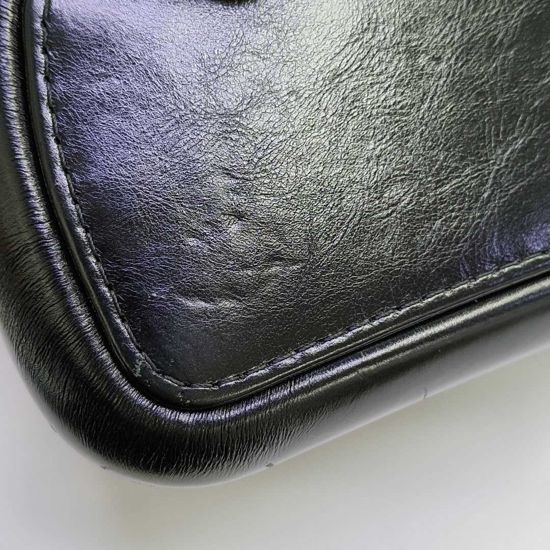 GABRIELLE Large Quilted Calfskin Black