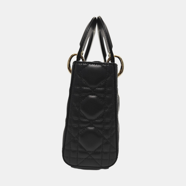 Lady Dior Mini Cannage Lambskin Black