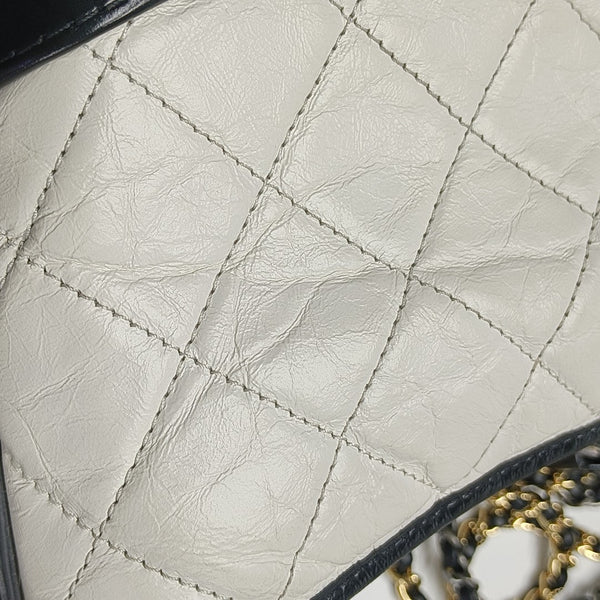 GABRIELLE Small Quilted Calfskin White