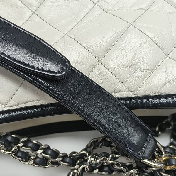 GABRIELLE Small Quilted Calfskin White