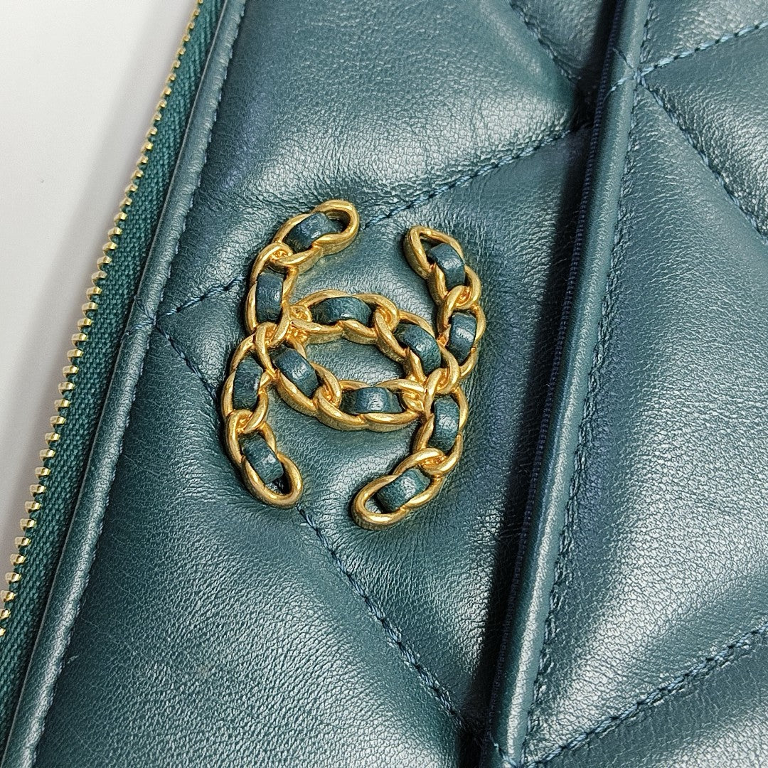 CHANEL 19 Small Quilted Lambskin Blue