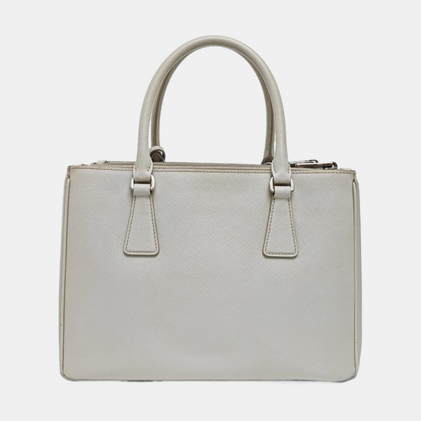 Galleria Medium Saffiano Calfskin White