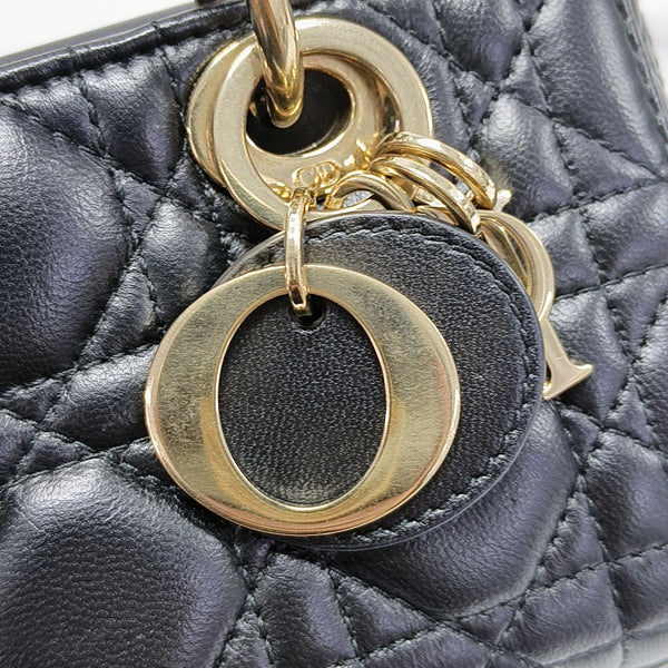 Lady D-Joy Super Mini Cannage Lambskin Black
