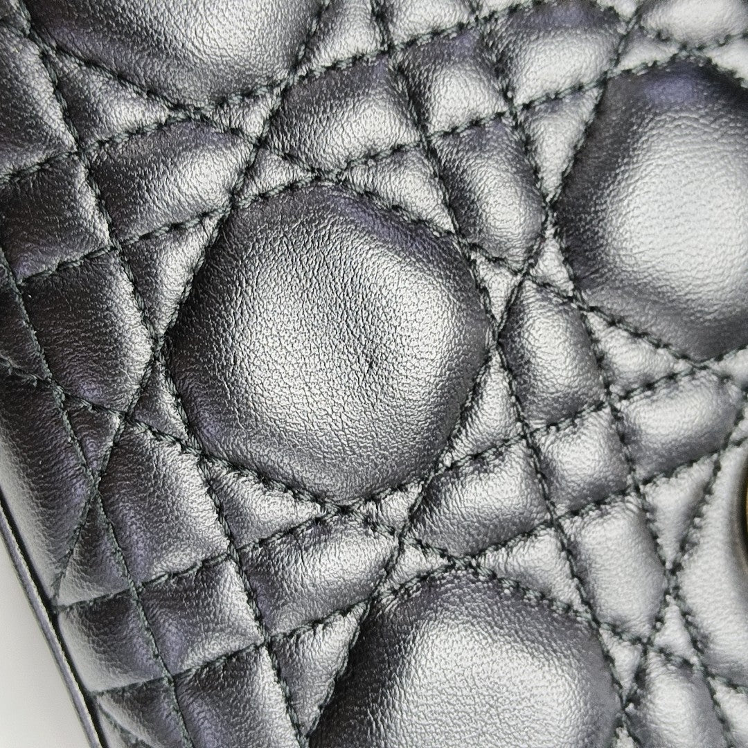 Lady D-Joy Super Mini Cannage Lambskin Black