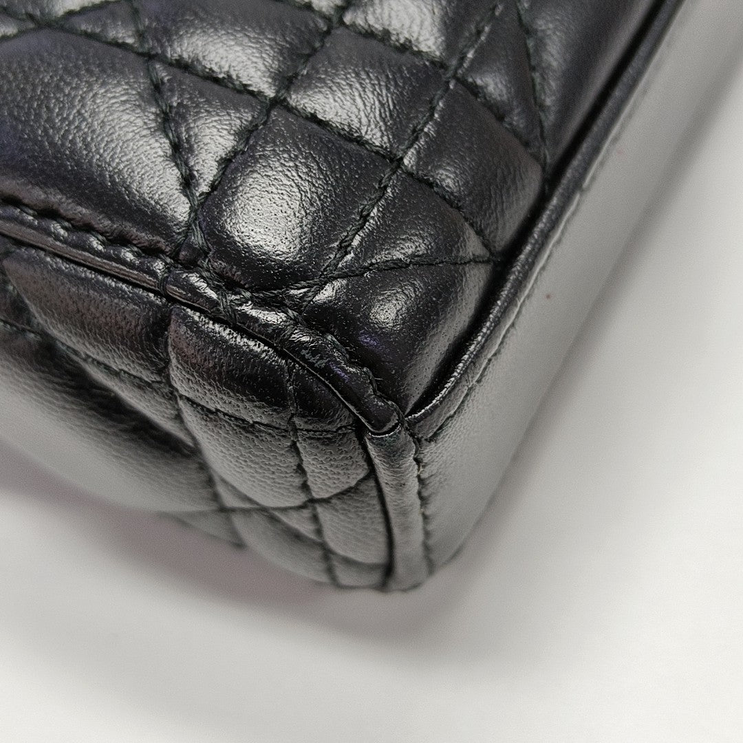 Lady D-Joy Super Mini Cannage Lambskin Black