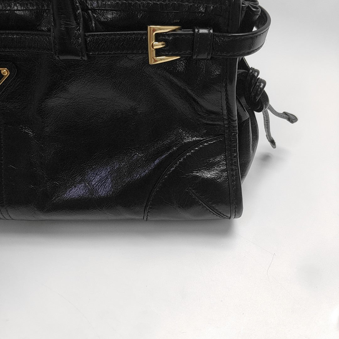 Bonnie Medium Patent Leather Black