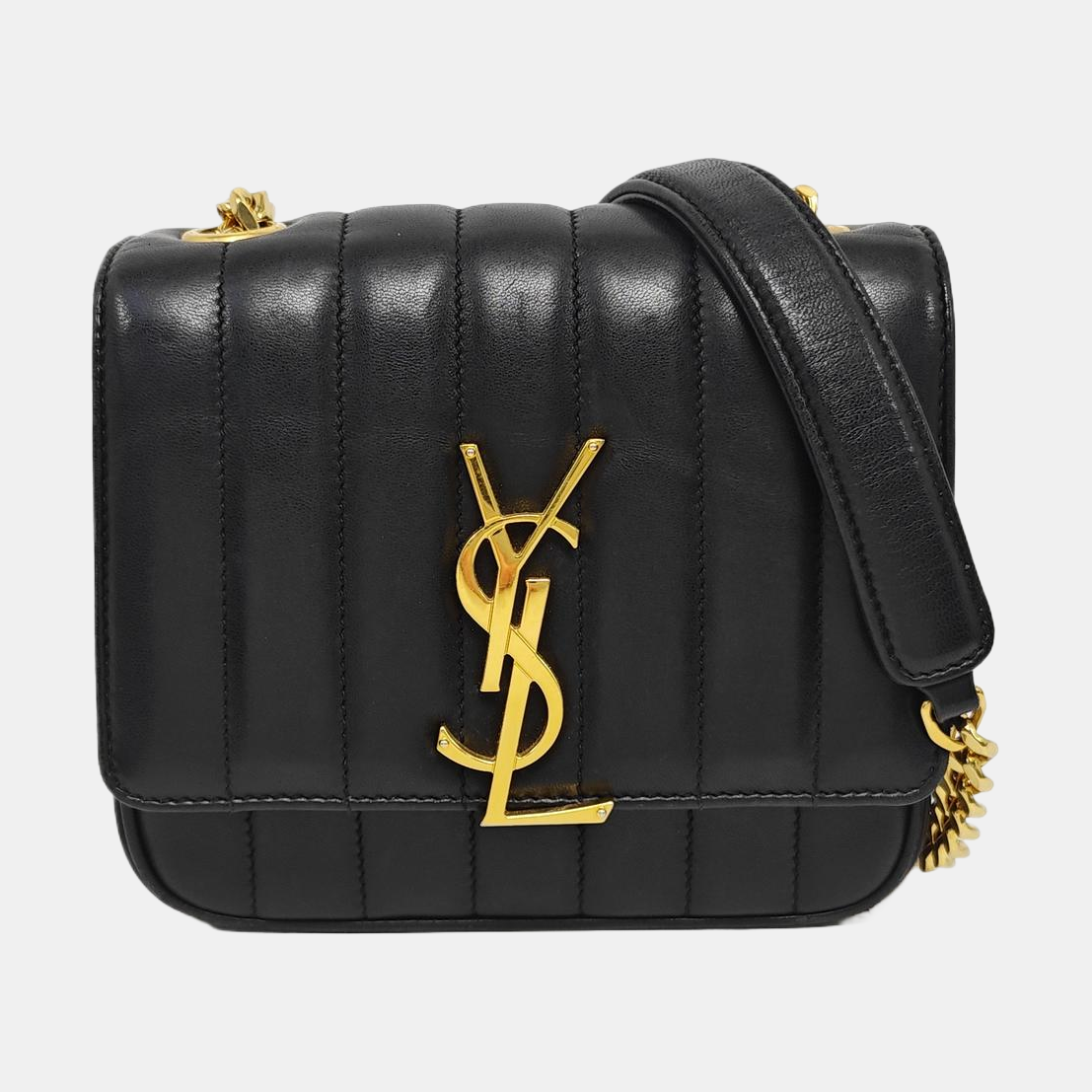 VICKY Small Quilted Lambskin Black