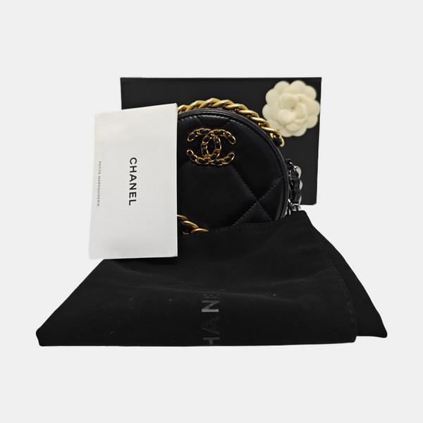 CHANEL 19 Small Quilted Lambskin Black