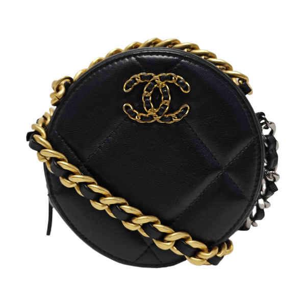CHANEL 19 Small Quilted Lambskin Black