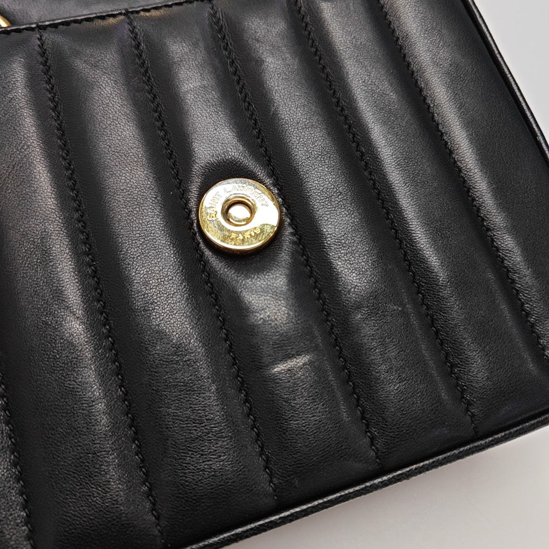 VICKY Small Quilted Lambskin Black