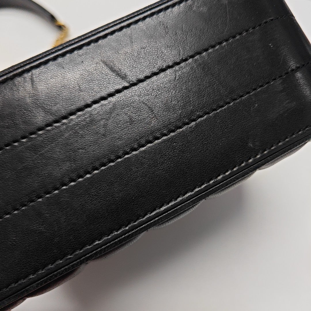 VICKY Small Quilted Lambskin Black
