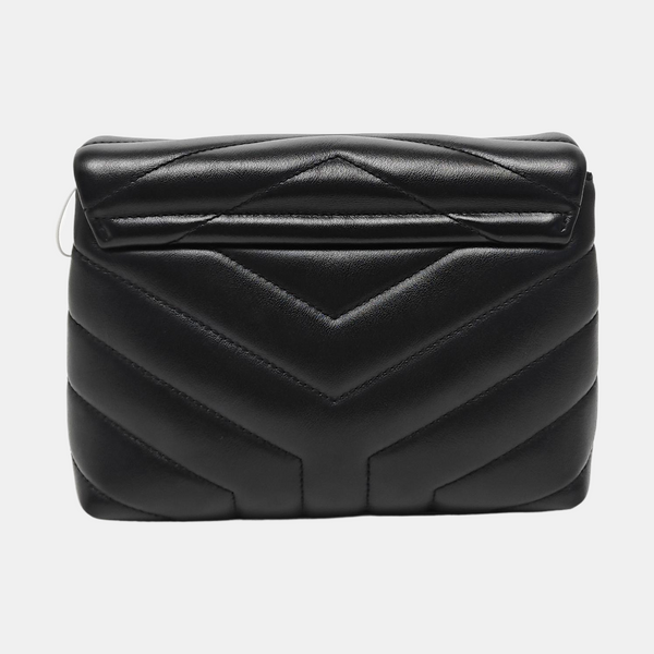 LOULOU Extra Small Chevron Calfskin Black