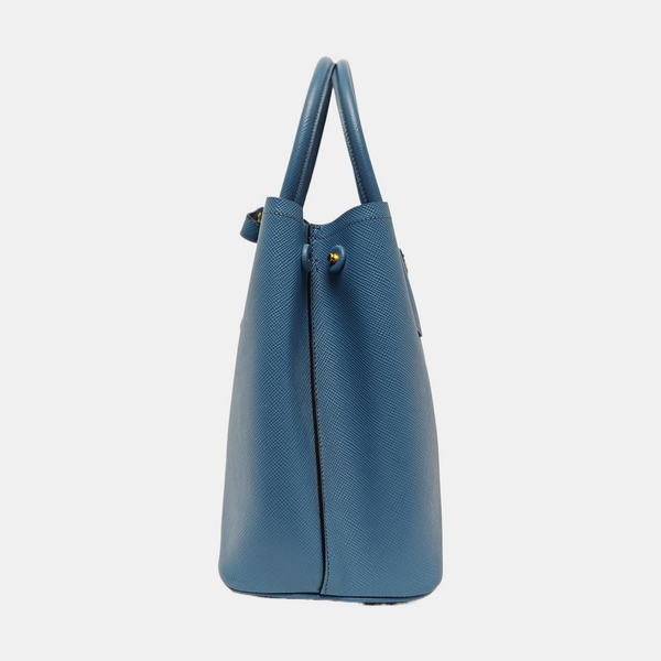 Double Medium Saffiano Calfskin Blue