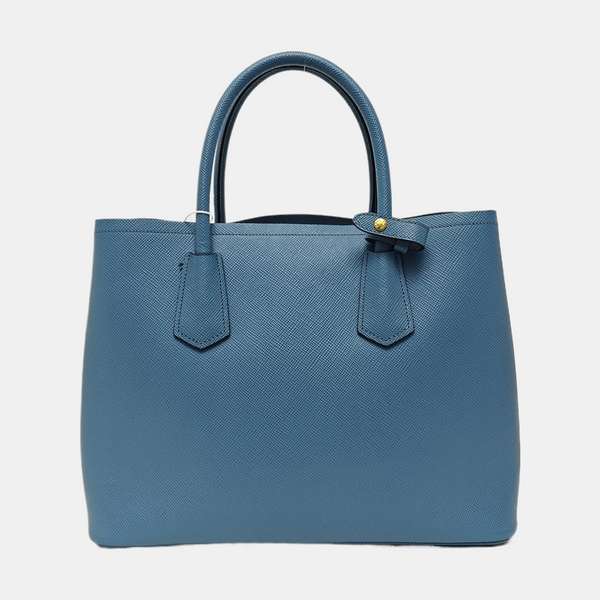 Double Medium Saffiano Calfskin Blue
