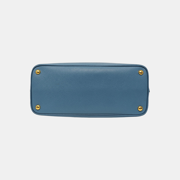 Double Medium Saffiano Calfskin Blue
