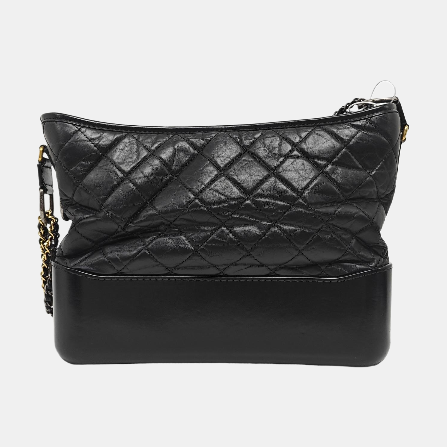 GABRIELLE Large Quilted Calfskin Black