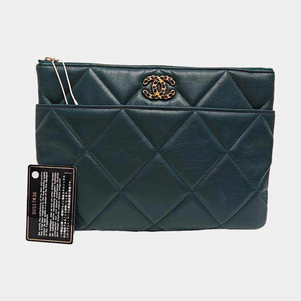 CHANEL 19 Small Quilted Lambskin Blue