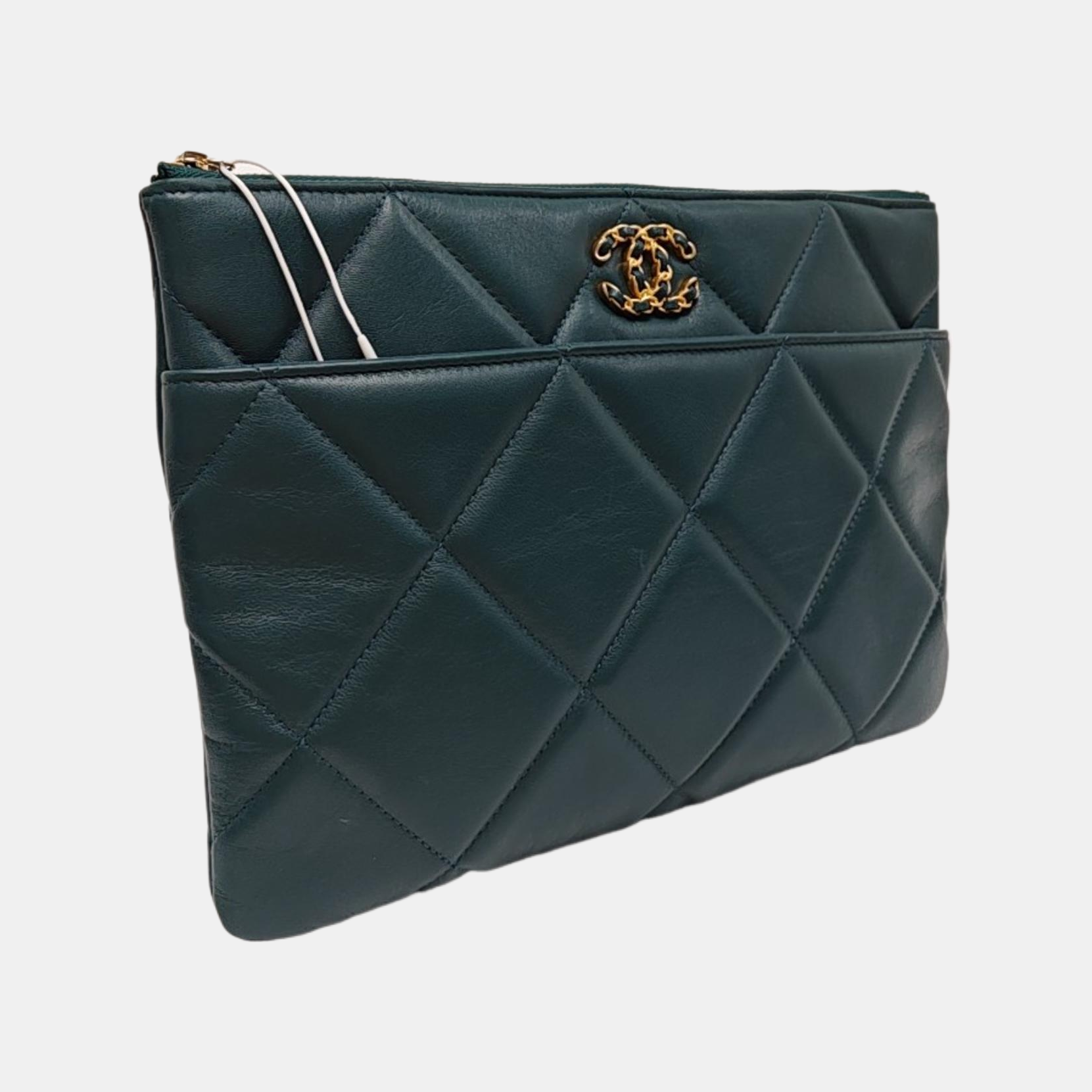 CHANEL 19 Small Quilted Lambskin Blue