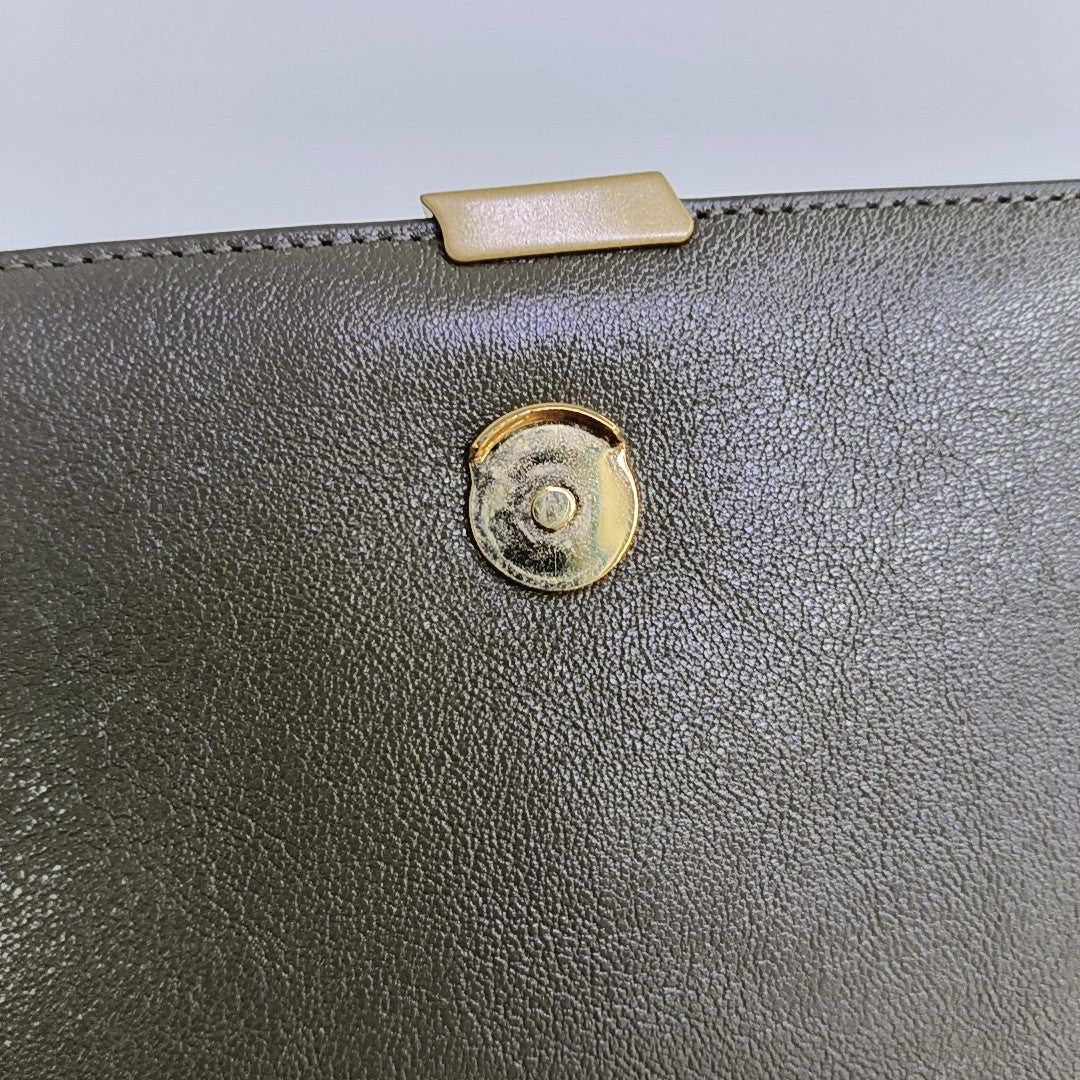 KATE Medium Quilted Calfskin Gray