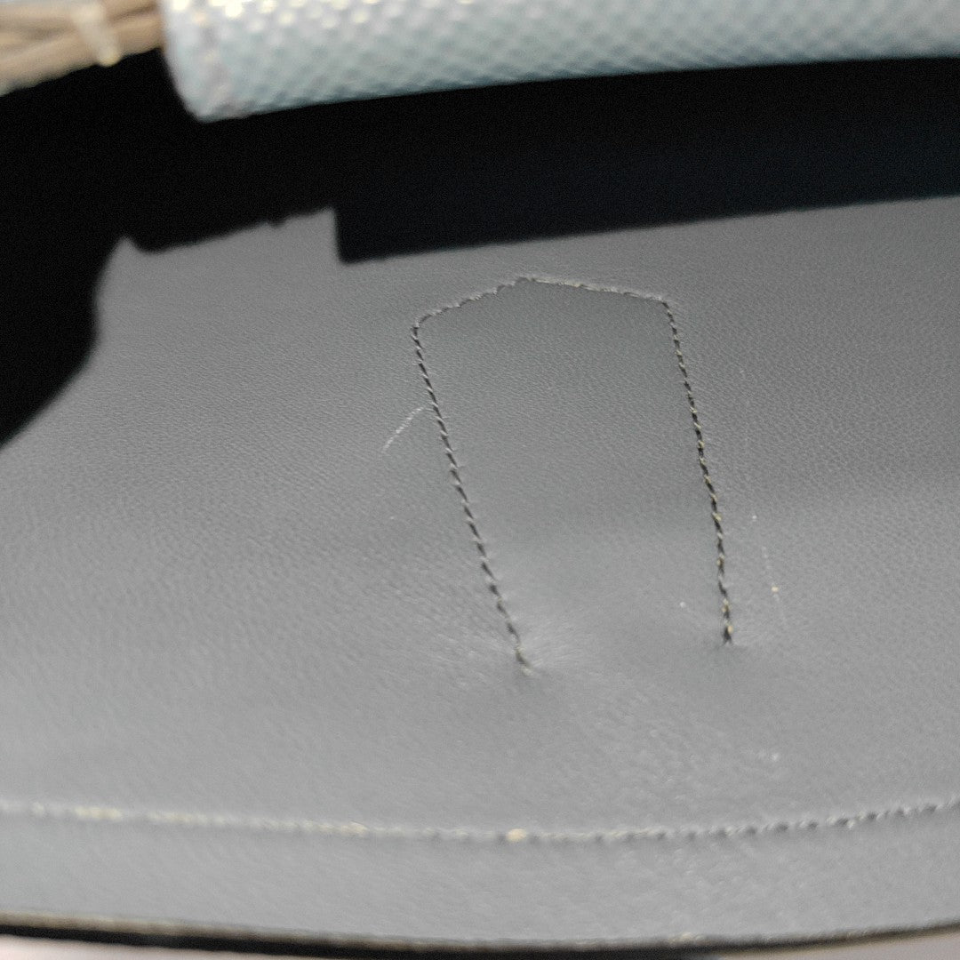 Double Medium Saffiano Calfskin Blue