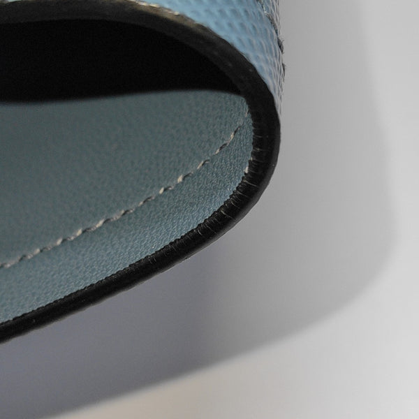 Double Medium Saffiano Calfskin Blue