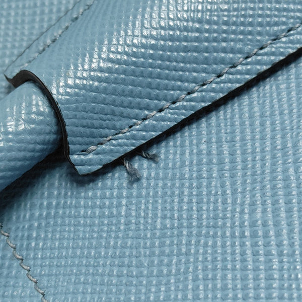 Double Medium Saffiano Calfskin Blue