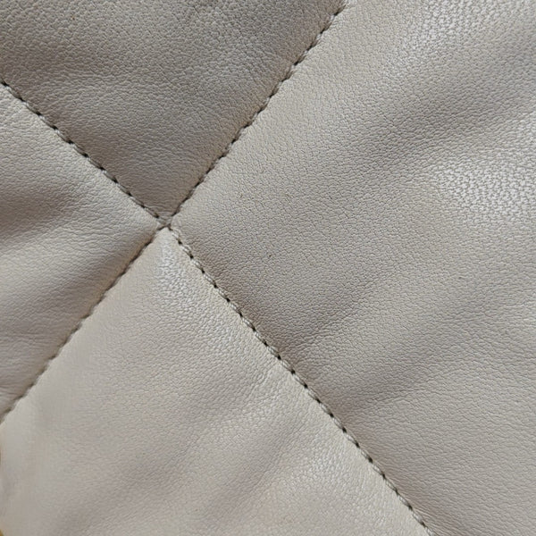CHANEL 19 Small Quilted Lambskin Beige