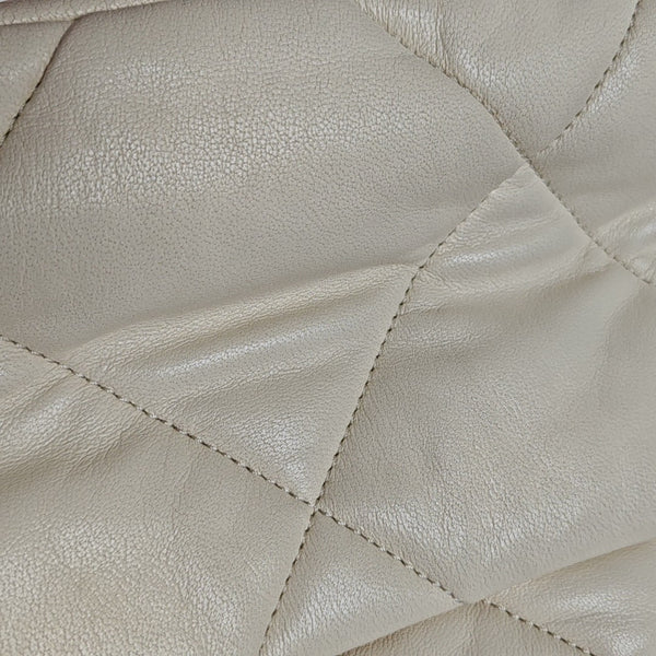 CHANEL 19 Small Quilted Lambskin Beige